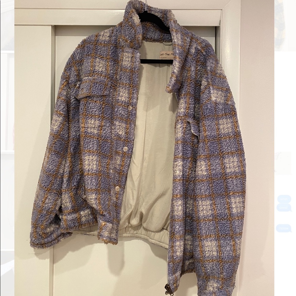 FREE PEOPLE PLAID COAT